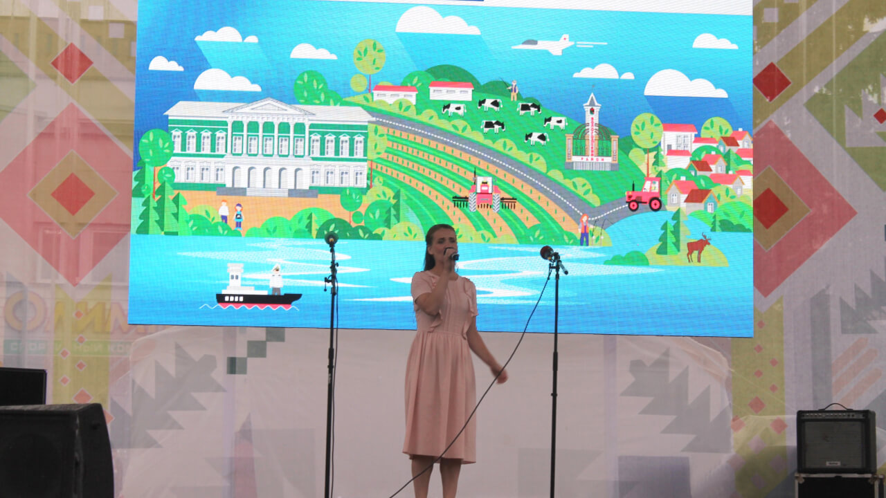 Экран Rental для сцены в поселке «Майский» в Вологодской области